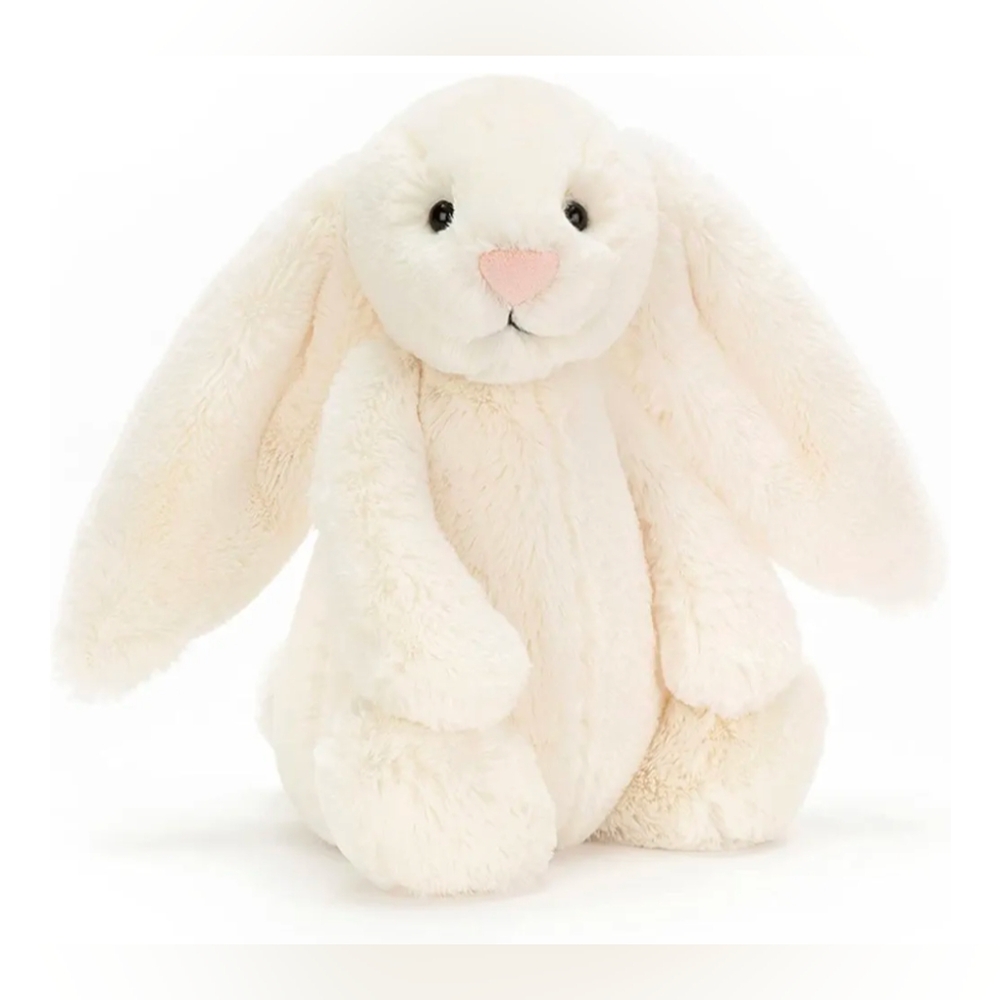 Jellycat Bashful Cream Bunny Stuffed Animal - Medium 12 inches